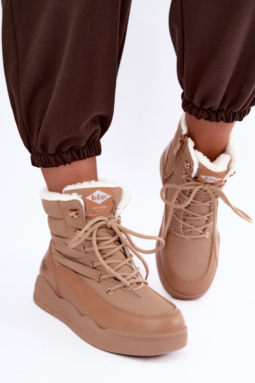 bottes de neige à lacets Lee Cooper LCJ-44-4565 couleur marron