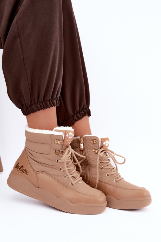 bottes de neige à lacets Lee Cooper LCJ-44-4565 couleur marron
