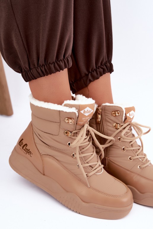 bottes de neige à lacets Lee Cooper LCJ-44-4565 couleur marron
