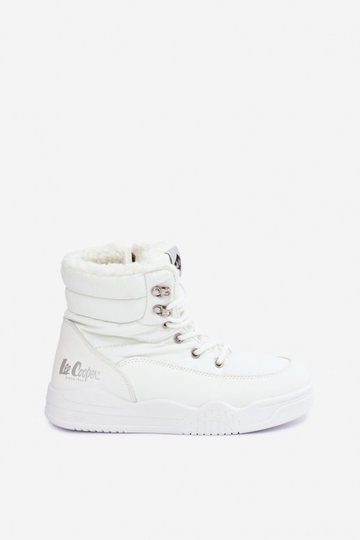 bottes de neige à lacets Lee Cooper LCJ-44-4563 couleur blanche