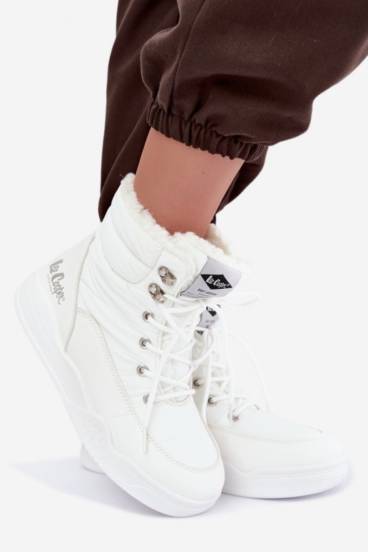 bottes de neige à lacets Lee Cooper LCJ-44-4563 couleur blanche