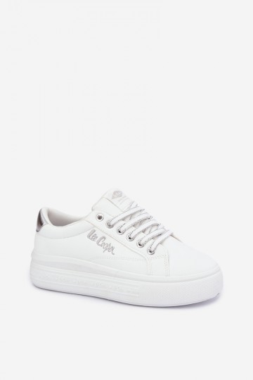 baskets à plateforme Lee Cooper LCJ-26-44-4561 couleur blanche