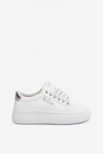 baskets à plateforme Lee Cooper LCJ-26-44-4561 couleur blanche 2