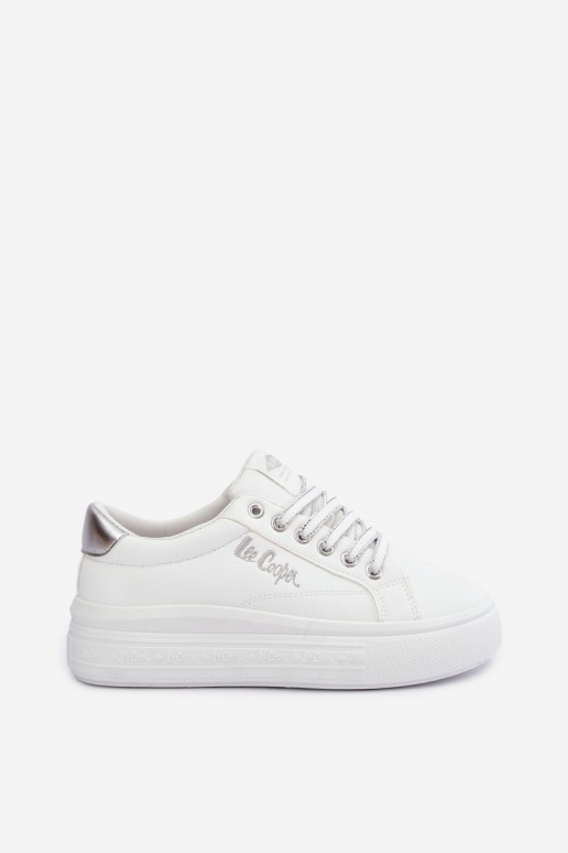 baskets à plateforme Lee Cooper LCJ-26-44-4561 couleur blanche