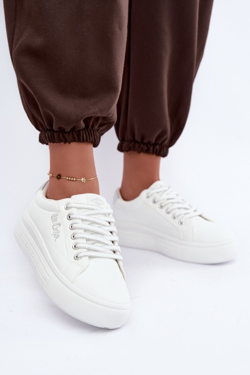 baskets à plateforme Lee Cooper LCJ-26-44-4561 couleur blanche
