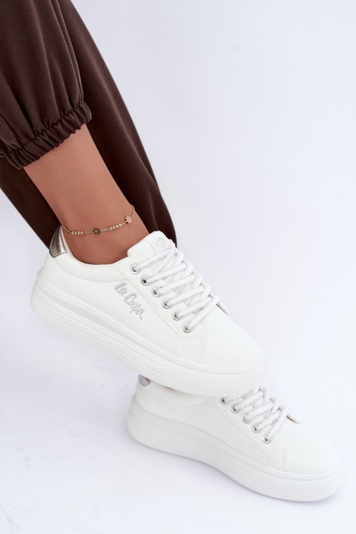 baskets à plateforme Lee Cooper LCJ-26-44-4561 couleur blanche