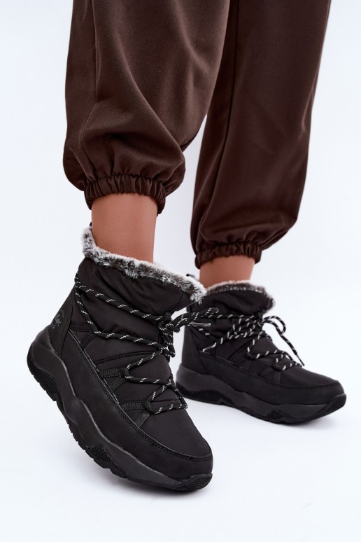 bottes de neige à enfiler avec des détails stylés Lee Cooper LCJ-24-03-3063 en noir