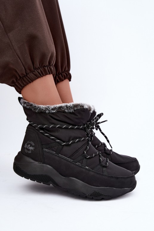 bottes de neige à enfiler avec des détails stylés Lee Cooper LCJ-24-03-3063 en noir