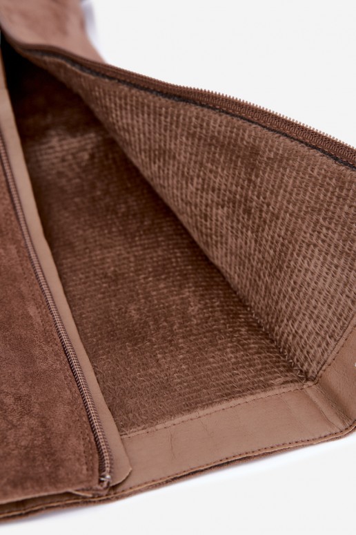 bottes hautes isolées avec talons en couleur sable Evelle