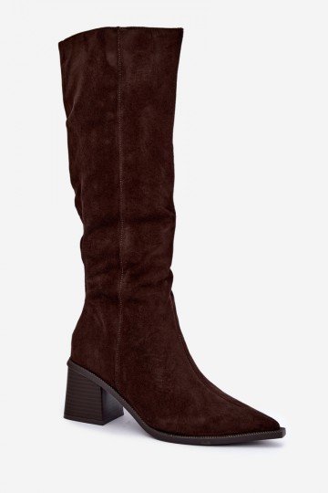 Bottes hautes chaudes en chocolat Isenna