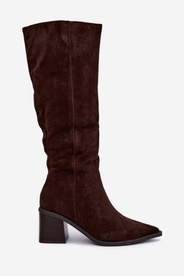 Bottes hautes chaudes en chocolat Isenna 2