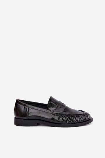 mocassins vernis avec volants en couleur noire Hellenne 2