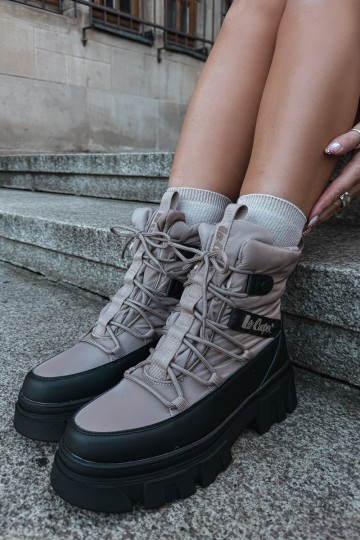 Bottes de neige beiges pour femmes Lee Cooper LCJ-24-47-3143 2