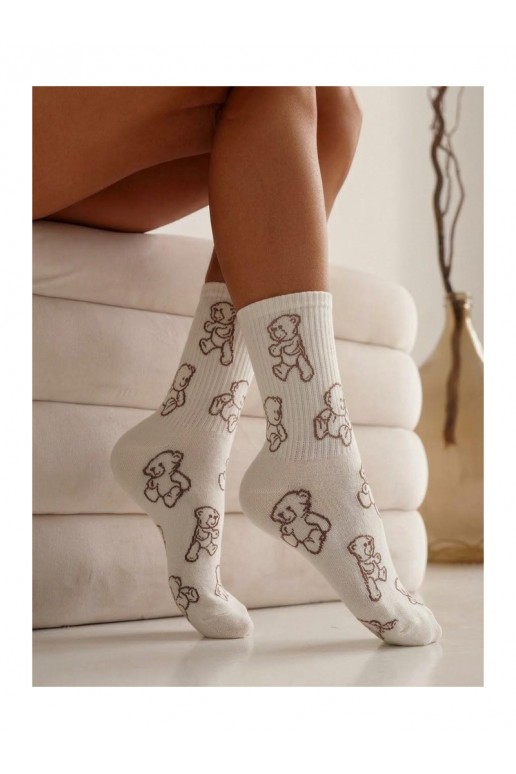 Chaussettes ivoire pour femmes Contury Misia