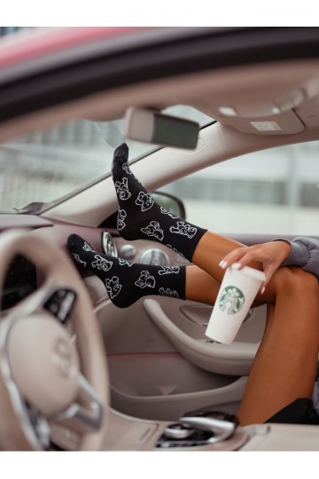 Chaussettes noires pour femmes Contury Misia