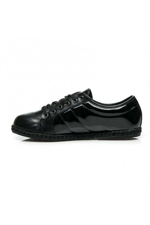 Chaussures de sport laquées avec semelle espadrille Q53-1B