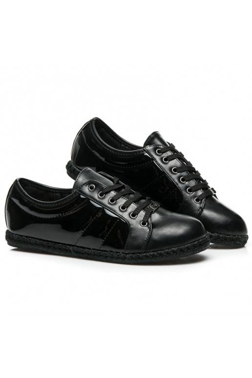 Chaussures de sport laquées avec semelle espadrille Q53-1B