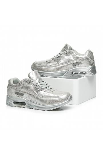 Chaussures de sport massives argentées 1-7S 2
