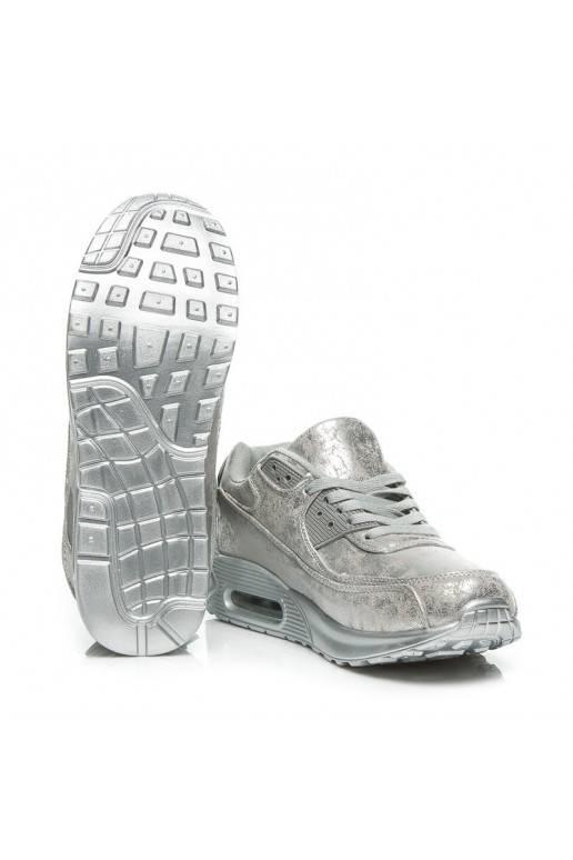 Chaussures de sport massives argentées 1-7S