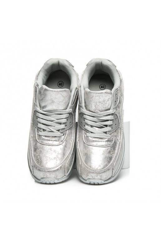 Chaussures de sport massives argentées 1-7S