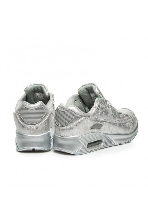 Chaussures de sport massives argentées 1-7S