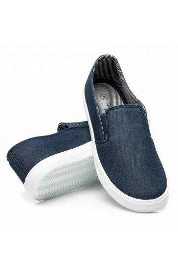 Chaussures Slip On en denim DD371H.BL 2