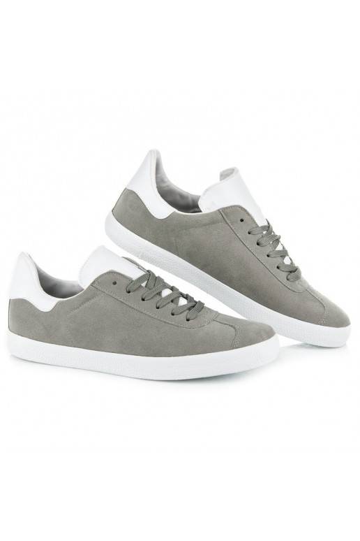Chaussures décontractées grises et blanches pour hommes 85-158G
