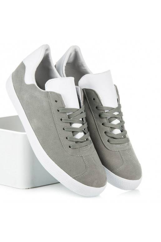 Chaussures décontractées grises et blanches pour hommes 85-158G