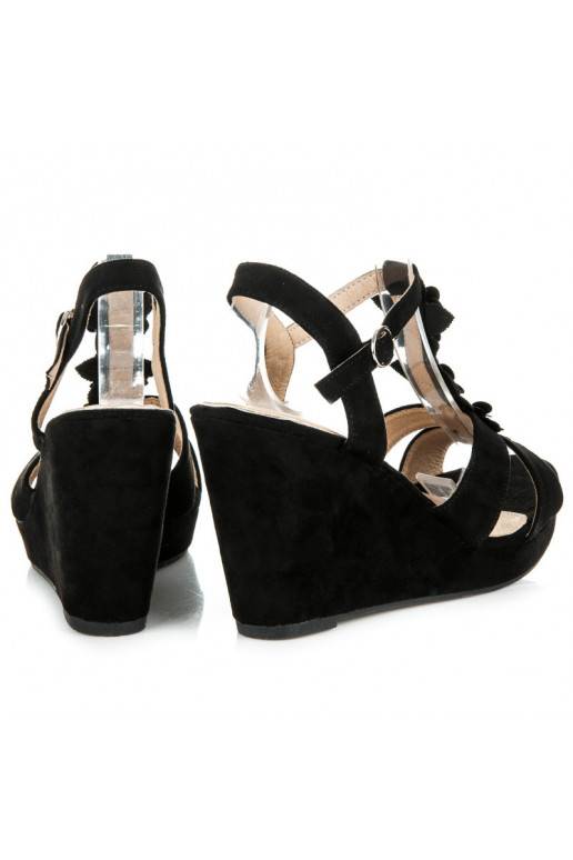Stilingos juodos platforminės basutės B501B  - 3 Stilingos juodos platforminės basutės B501B  - 3