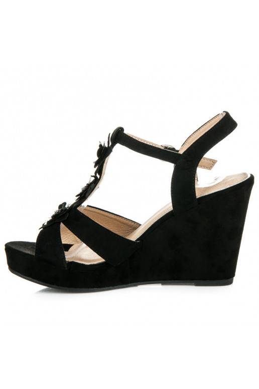 Stilingos juodos platforminės basutės B501B  - 4 Stilingos juodos platforminės basutės B501B  - 4
