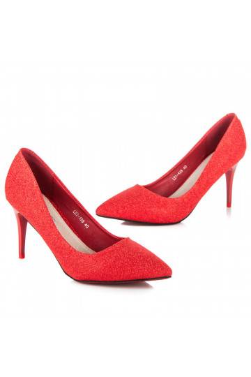 Escarpins rouges brillants pour les fêtes LEI-139R