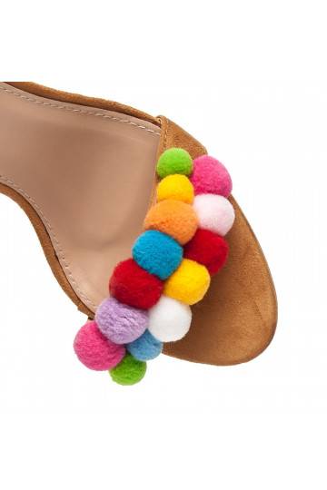 Sandales brunes Sergio Todzi avec des détails colorés L977C 2