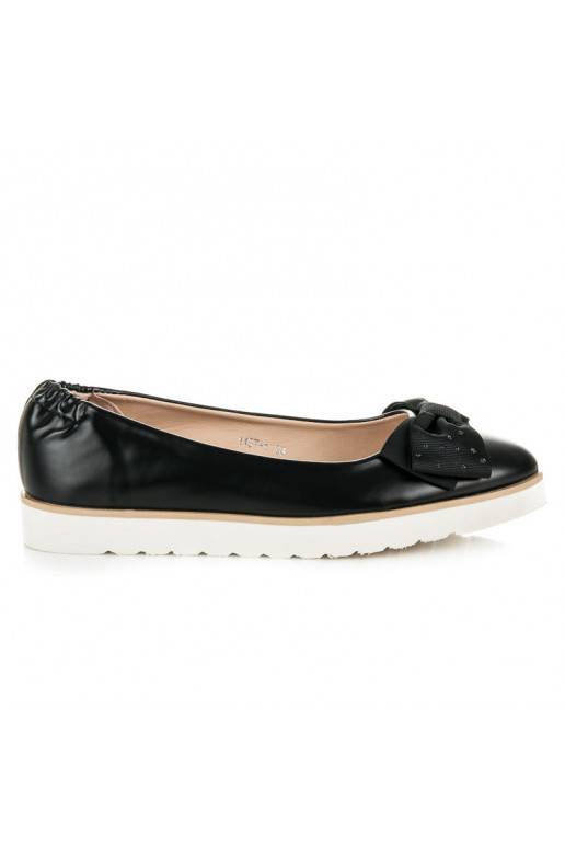 Juodos VICES balerinos su dekoruotais kaspinėliais 1157-1B  - 2 Juodos VICES balerinos su dekoruotais kaspinėliais 1157-1B  - 2