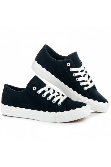 Tennis à lacets bleu foncé AB-174DK.BL