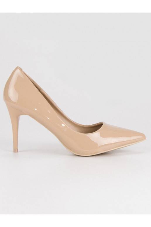Talons hauts vernis beiges de Comer EL1611D.BE