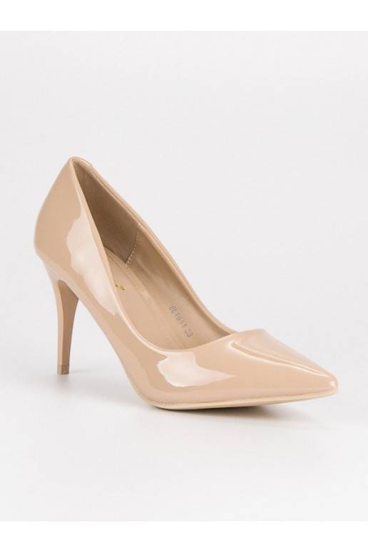 Talons hauts vernis beiges de Comer EL1611D.BE