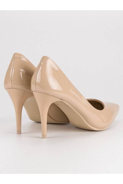 Talons hauts vernis beiges de Comer EL1611D.BE