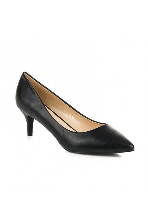 Chaussures noires à mini talons 123-3B