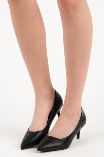 Chaussures noires à mini talons 123-3B