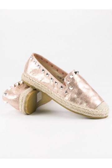 Espadrilles Forever Folie Rivet en or rose LX164CHA 2