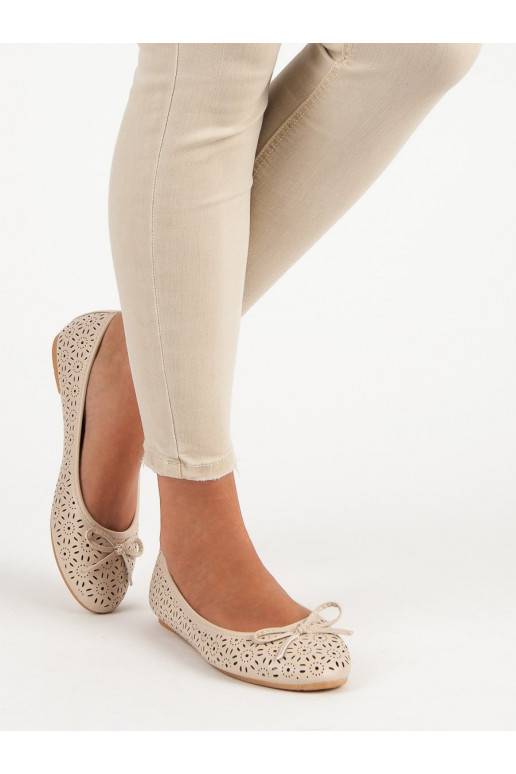 Smėlio spalvos balerinos Diamantique Sun Ornaments 9988-139BE  - 3