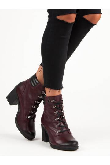 Chaussures femme rouge foncé VINCEZA Lace Up 1274/5BUR 2