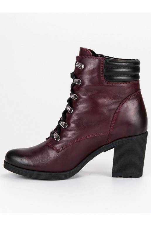 Chaussures femme rouge foncé VINCEZA Lace Up 1274/5BUR