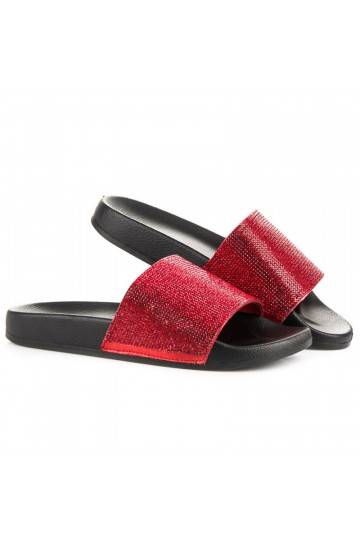 Chaussons rouges scintillants 878R