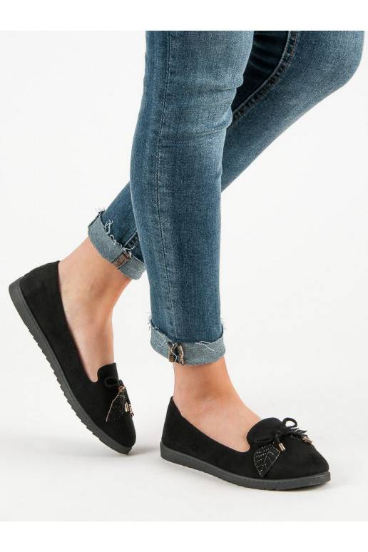 Ballerines en daim noir SBHX-20B
