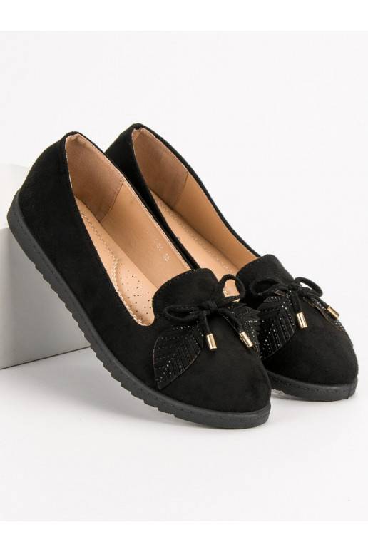 Ballerines en daim noir SBHX-20B