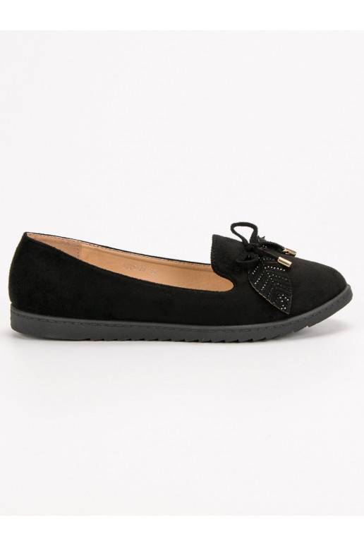 Ballerines en daim noir SBHX-20B