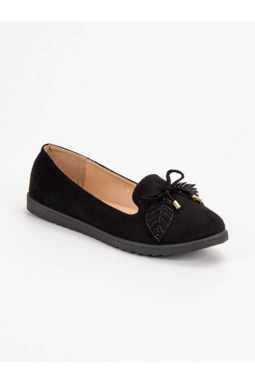 Ballerines en daim noir SBHX-20B