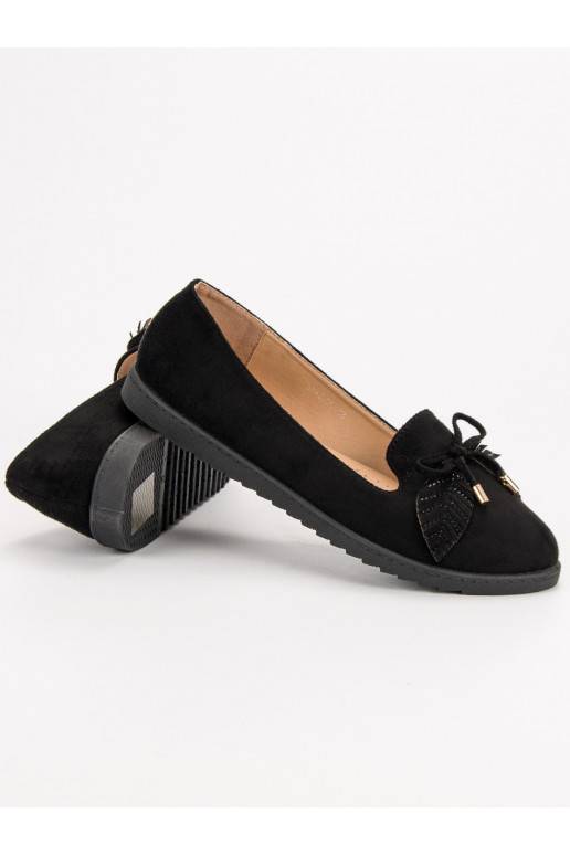 Ballerines en daim noir SBHX-20B