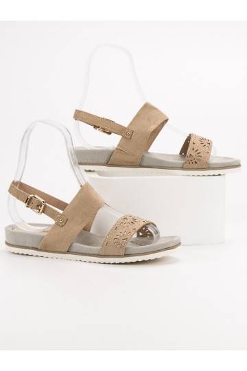 Sandales ajourées Beige 9SD35-0991BE 2